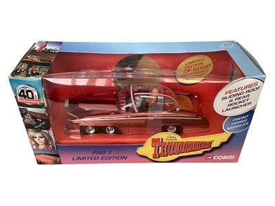 Lot 1700 - Corgi (c2005) 40th Anniversary Gerry Anderson Thunderbirds Limited Edition 246/5000 metallic pink diecast FAB1 Rolls Royce with Parker & Lady Penelope figures, rockets and missiles and certi...