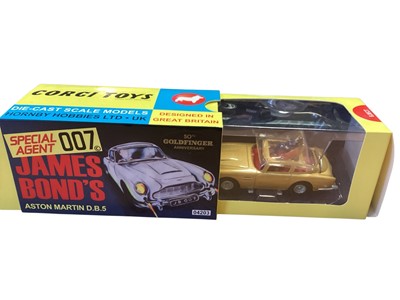 Lot 1702 - Corgi Toys Goldfinger 50th Anniversary James Bond 007 diecast Aston Martin DB5 (Gold & Silver Versions), boxed # 04203 (2)