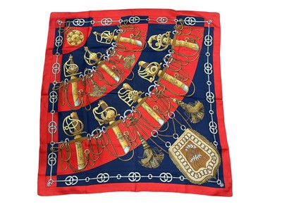 Lot 2536 - Hermès 1970s 'Cliquetis' silk scarf by Julia Abadie. 90 x 90cms approximately.