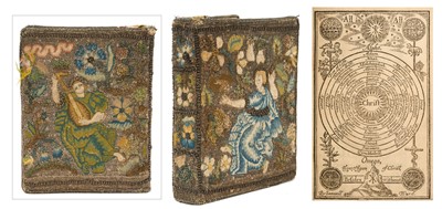 Lot 988 - Of Ipswich interest: Exceptionally rare Charles I stump work bound book of Sermons - All in All by Samuel Ward, printed by Miles Fletcher, for John Grifmand, at the signe of the Gun in Ivie Lane...