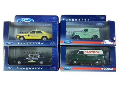 Lot 1727 - Corgi & Lledo 1:43 Scale Vanguards Police & Ford vehicles, in window boxes (12)