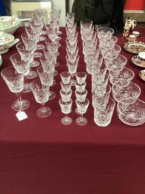 Lot 2222 - Collection of Waterford Lismore pattern glassware and other glassware, approximately 50 pieces in total