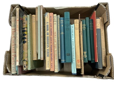 Lot 1310 - Poetry, including T. S. Eliot - The Waste Land, 3rd impression; James Yates - War Lyrics, 1919, David Gascoyne - Poems, illustrated by Graham Sutherland, 1943, various others
