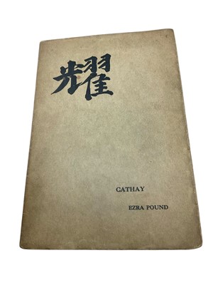 Lot 1311 - Ezra Pound - Cathay, London, Elkin Mathews, 1915, first edition, original tan wraps printed in black