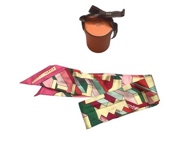 Lot 2558 - Hermès Twilly scarf On a Summer Day in original box