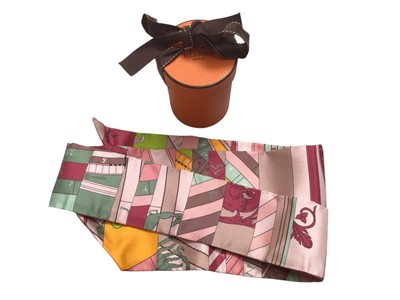 Lot 2559 - Hermès Twilly scarf Astrologie Nouvelle in original box with retail tag still attached.