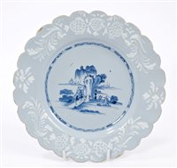 Lot 100 - 18th century Bristol Delft blue and white...