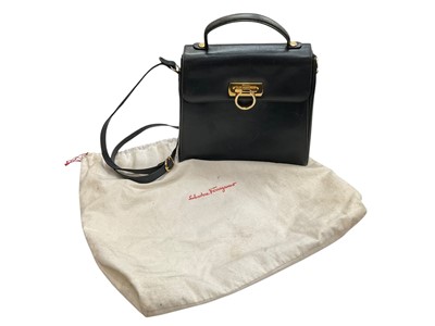 Lot 2563 - Salvatore Ferragamo vintage handbag E210536 Gancini with dustbag
