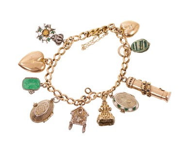 Lot 435 - Antique charm bracelet