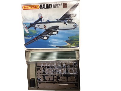 Lot 1754 - Matchbox 1:72 Scale model aircraft including Heinkel He 111 H # PK-403, Handley Page Heyford # PK-405, Handle Page Halifax # PK-404, NA.P-51D Mustang # PK-13 (x2), Messerschmitt 110 # PK-15, Dou...