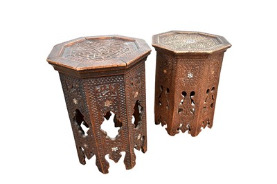 Lot 1444 - Two antique Islamic octagonal tables