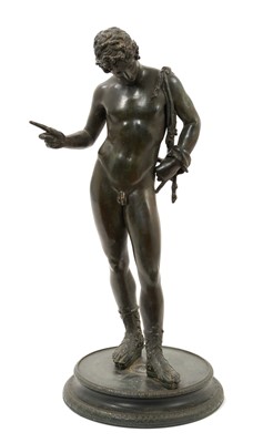 Lot 727 - 19th century Grand Tour bronze figure of Narcissus