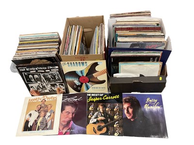 Lot 2734 - Three boxes of LP records including popular, classical, comedy, soundtracks and gospel, some singles also included