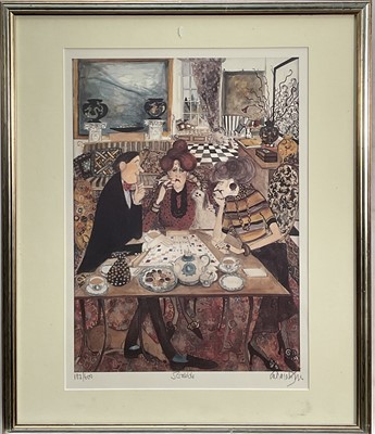 Lot 125 - Sue Macartney Snape (b. 1957) signed limited edition print, 'Scrabble', 132/600, 45cm x 33cm, glazed frame