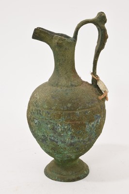 Lot 740 - Antique bronze ewer, possibly Roman