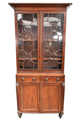 Lot 1420 - Regency mahogany two height bookcase