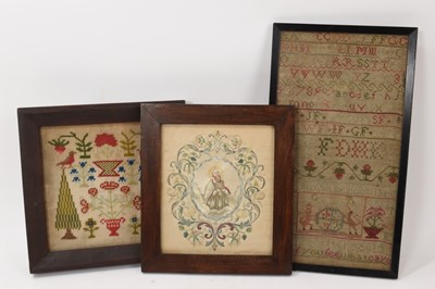 Lot 799 - Three needlework samplers