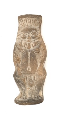Lot 738 - Ancient Egyptian pottery figure of the deity Bes found in Luxor in the 1930s
