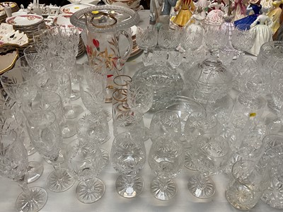 Lot 5057 - Quantity of cut glass and other glassware