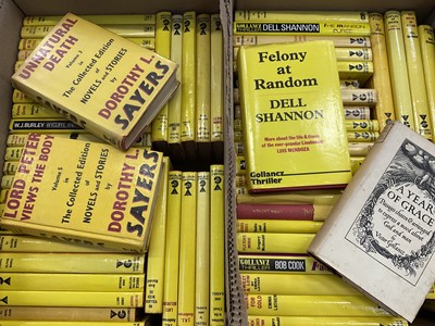 Lot 1365 - Two boxes Gollancz thriller and detection books