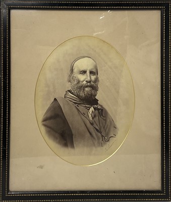 Lot 805 - Fine 19th century French portrait photograph of Garibaldi