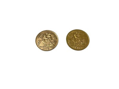 Lot 495 - G.B. - Gold Half Sovereign Edward VII 1910 AF x 2 (2 coins)