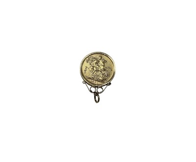 Lot 502 - G.B. - Gold Sovereign Victoria JH 1891 set in 9ct gold ring mount (Total estimated Wt. 9.6 gms) (1 coin)