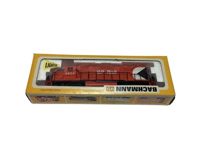 Lot 1870 - Bachmann HO Gauge CP Rail EMD GP40 Diesel 5004, boxed 0575, Conrail EMD GP40 Diesel deluxe 4 Wheel Drive 5004, boxed 0579 and Conrial GE U33B Diesel3091, boxed 0729 (All Lighted) (3)