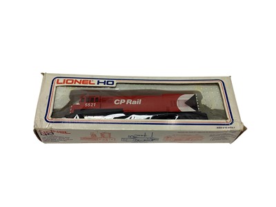 Lot 1872 - Lionel HO Gauge Soo Line U-18-B Diesel, boxed 5-5520, CP Rail U-18-B Diesel, boxed 5-5521, Canadian National Alco FA1, boxed 5-5613 and GT EMD GP-9, boxed (4)