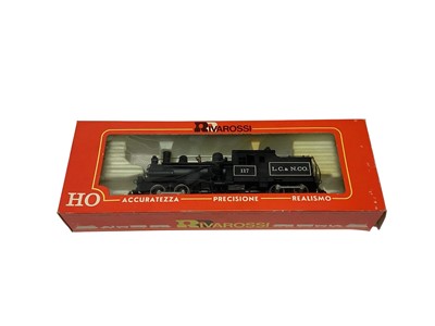 Lot 1877 - Rivarossi HO Gauge Pennsylvania RR GG1 Electric Locomotive 4929, boxed 1500, 0-6-0 Reliance Rock Company Saddle Tank Engine 1, boxed 1286, 0-6-0 FS GR 200 Tender locomotive , boxed 1130 and LC &...