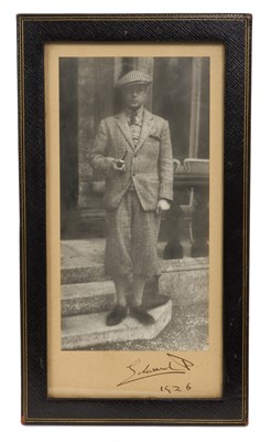 Lot 141 - H.R.H. Edward, Prince of Wales, signed 1926 photograph in frame