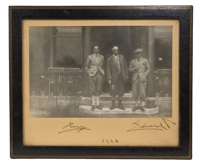 Lot 142 - T.R.H. Edward, Prince of Wales and Henry, Duke of Gloucester, signed 1926 photograph