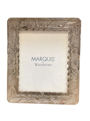 Lot 5039 - Waterford Crystal Marquis photograph frame with floral decoration