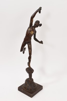 Lot 711 - Bronze figure of Mercury, after Giambologna, 47.5cm high