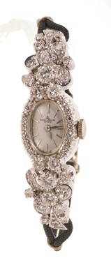 Lot 540 - 1960s ladies' Baume-Mercier diamond cocktail watch