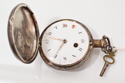 Lot 560 - Georgian silver pocket watch