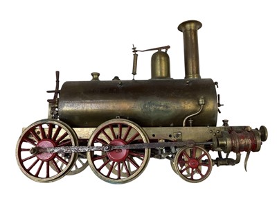 Lot 1910 - Scratch built brass steam locomotive and tender (1)