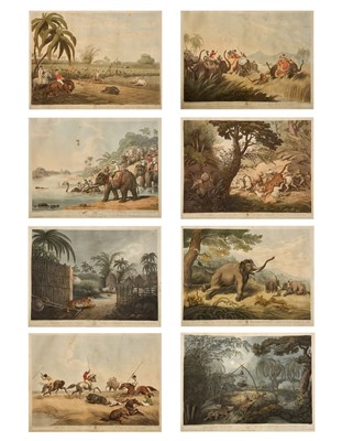 Lot 963 - Capt. Thomas Williamson and Samuel Howett, collection of 38 aquatints - Oriental Field Sports