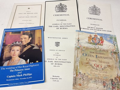 Lot 145 - Collection of Royal Ceremonials and Orders of Service etc