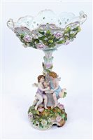 Lot 129 - Late 19th century German Sitzendorf porcelain...