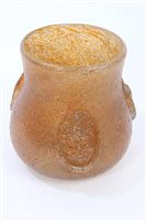 Lot 130 - Old iridescent glass vase of bulbous form,...