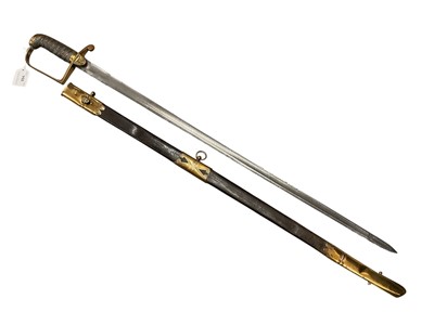 Lot 894 - Scarce Georgian Naval Warrant Officer's sword with scabbard