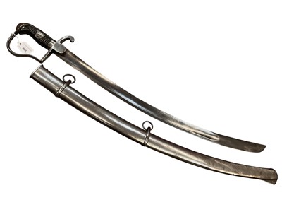 Lot 895 - 19th century German Cavalry sabre with scabbard