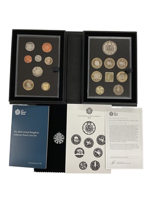 Lot 539 - G.B. - Royal Mint collector sixteen coin proof set 2016 (N.B. Cased - as issued with Certificate of Authenticity) (1 coin set)