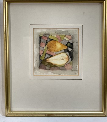 Lot 308 - Shirley Trevena, original watercolour, 'William Pear' signed with initials bottom right. 12cm x 11cm in glazed frame.