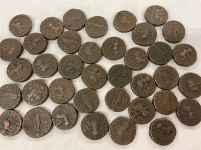 Lot 544 - Afghanistan - Ancient copper coins with horse and rider on reverse (N.B. Mixed grades) (38 coins)