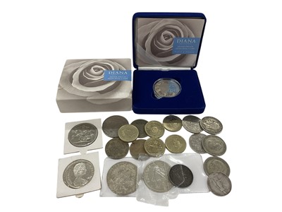 Lot 548 - World - Mixed coinage to include Russia silver 3 Roubles Rev: Ballet Couple 1993, Canada silver dollar 1966, Austria Maria Theresa silver Thaler 1780 (Restrike), G.B. Victoria JH Florin 1887 GV...
