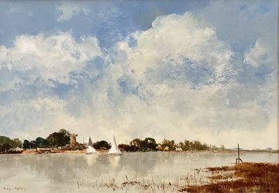 Lot 321 - Roy Perry RI (British 1935-1993) watercolour and gouache 'Breydon Water', signed, 32cm x 47cm, in glazed frame