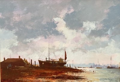 Lot 320 - Roy Perry RI (British 1935-1993) watercolour and gouache 'Near Lowestoft (trawler)', signed, 32cm x46cm, in glazed frame