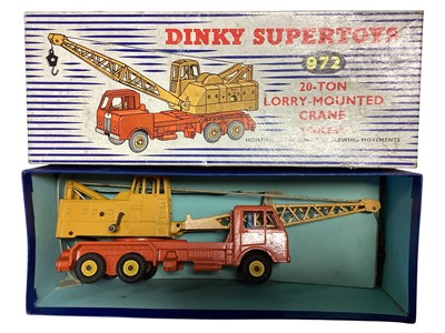 Lot 1921 - Dinky Supertoys Coles 20-Ton Lorry-Mounted Crane, box 972 & Dinky Toys Coventry Climax Fork Lift Truck, box 401 (2)